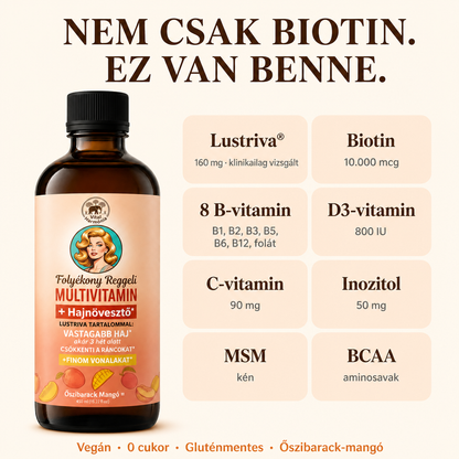 Hair Harmonia™ – Gyors, látható és tartós megoldás a hajhullásra, a vékonyodó hajvonalra és az élettelen hajra – 15+ vitaminnal és Lustriva® komplexszel