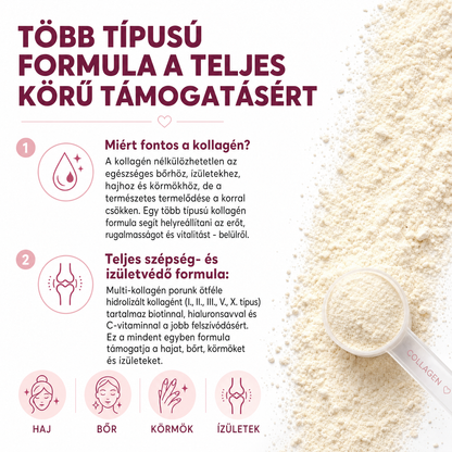 Collagen Harmonia™ 5 féle kollagén típus I II III V X összehasonlítás