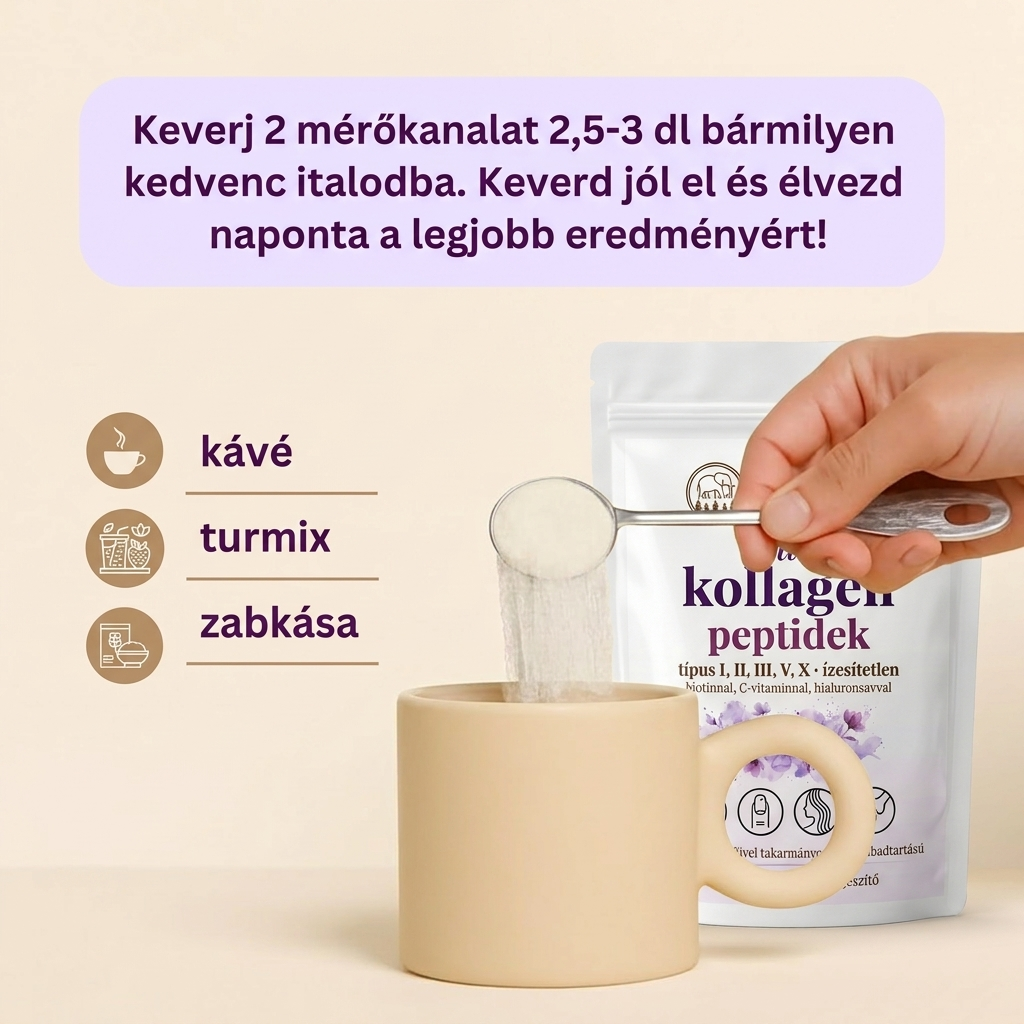 Collagen Harmonia™ vs átlagos kollagén összehasonlítás - 5 típus 4 forrás garancia